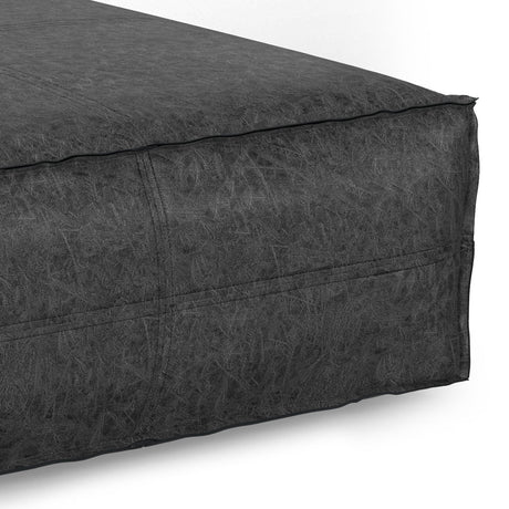 Brody - Large Square, Coffee Table Pouf by Simpli-Home | Bel Furniture