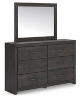Hollivern - Dark Gray - Dresser And Mirror by Signature Design by Ashley® | Bel Furniture