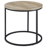 Lainey - Round Faux Marble Side End Table
