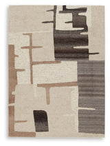 Kencher - Rug Dark Brown 5' x 7' by Signature Design by Ashley® | Bel Furniture