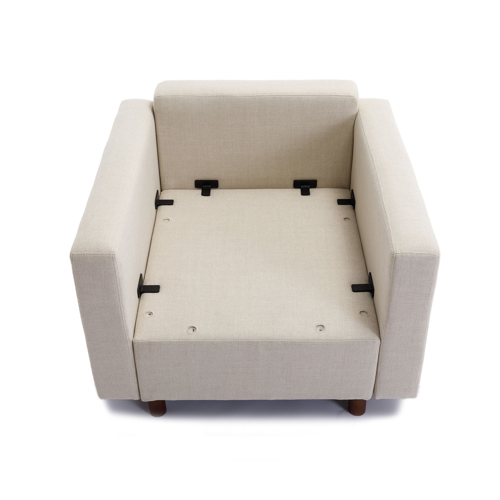 3 Seat Module Sectional Sofa Couch With 1 Ottoman For Living Room, Seat Cushion And Back Cushion Non-Removable And Non-Washable