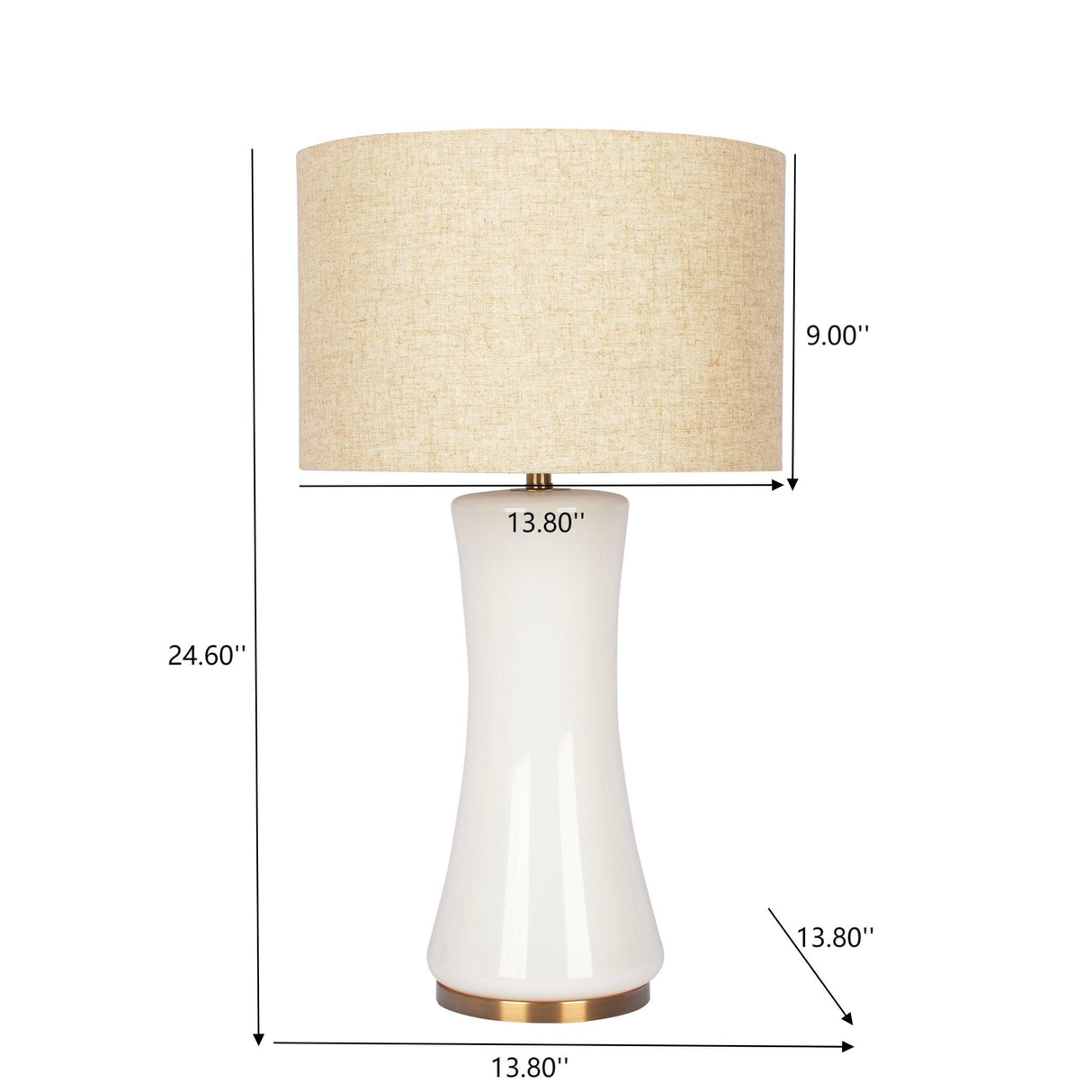 Cascade - Lamp Base Table Lamp - Beige / Gold / White