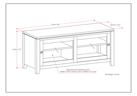Cosmopolitan - Handcrafted TV Media Stand - view 9