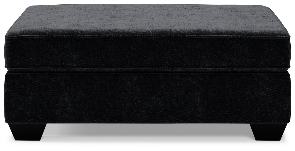 Lavernett - Oversized Accent Ottoman - Charcoal