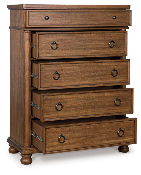 Rowlenstown - Five Drawer Chest - view 4