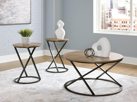 Cassbryn - Occasional Table Set (Set of 3) - Brown / Black - view 5