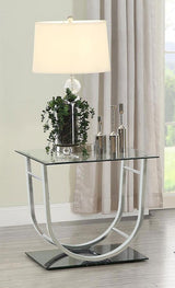 Danville - Rectangular U-Shaped Glass Top Table by CoasterEssence | Bel Furniture