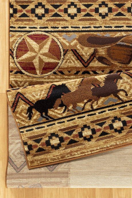Tribes - 5'3" X 7'3" Southwest Area Rug Polypropylene - Beige - view 4