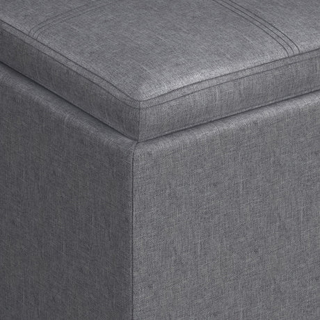 Rockwood - Upholstered Cube Storage Ottoman With Tray - view 29