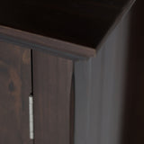 Acadian - Low Storage Cabinet - Brunette Brown by Simpli-Home | Bel Furniture