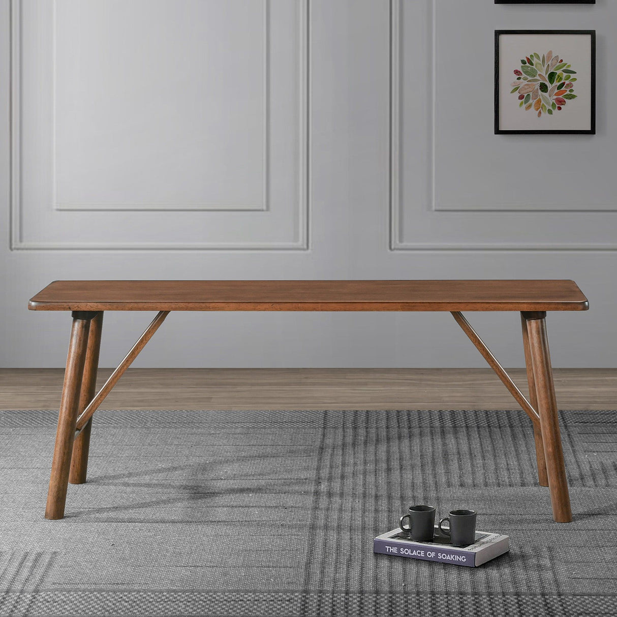 Molly - Bench - Walnut Brown by Ashcroft Furniture | Bel Furniture