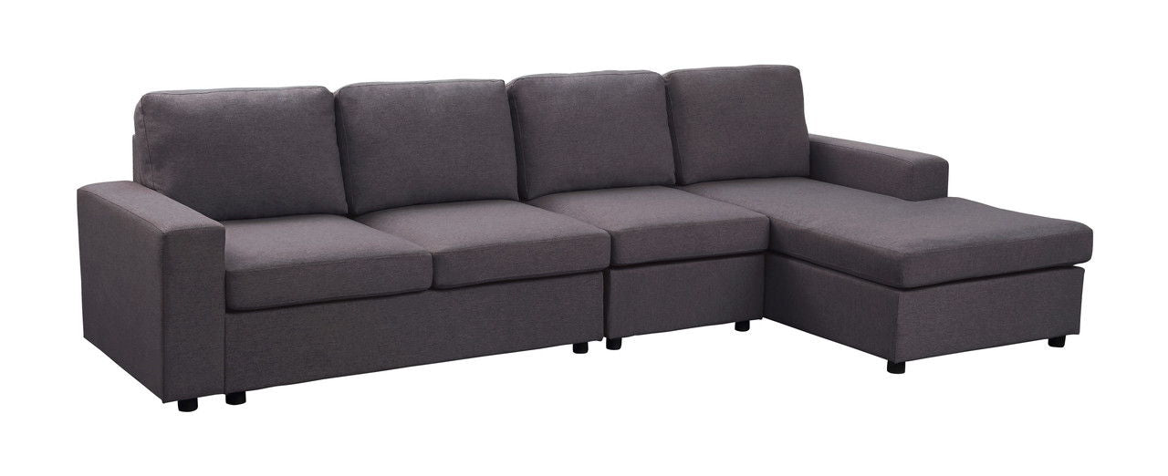 Dunlin - Linen Reversible Modular Sectional Sofa Chaise