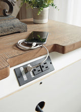 Realyn - Three Drawer Night Stand - White / Brown / Beige