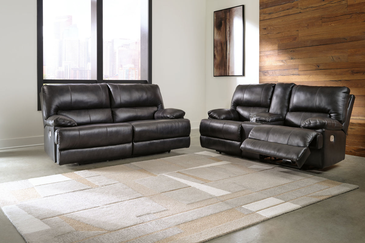 Mountainous - Living Room Set Black 2 Pc. Power Reclining Sofa, Power Loveseat by Signature Design by Ashley® | Bel Furniture