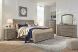 Lettner - Sleigh Bedroom Set 8 Pc. - Dresser, Mirror, Chest, Sleigh Bed, 2 Nightstands California King None by Signature Design by Ashley® | Bel Furniture