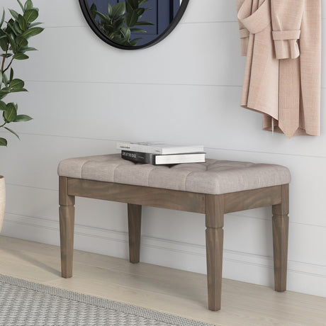 Waverly - Upholstered Tufted Ottoman Bench - view 8