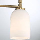 Meadows - 3 Lights Vanity Brush Bathroom Wall Light For Bathroom Over Mirror - Black / Gold / White by Ashcroft Furniture | Bel Furniture