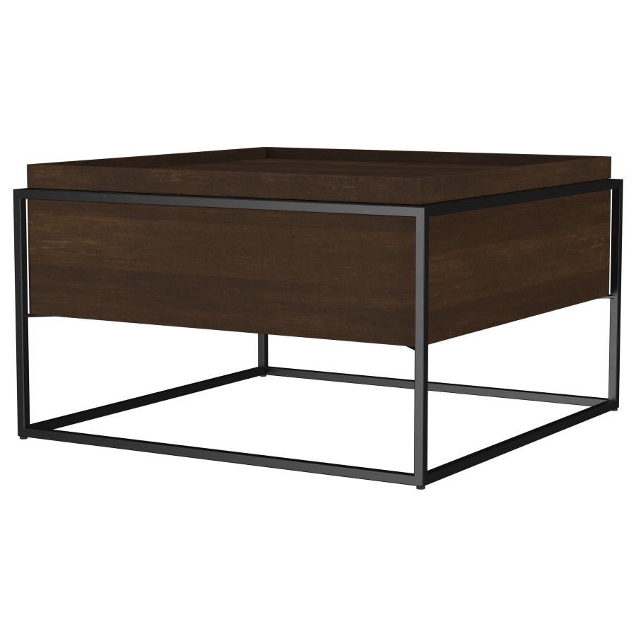 Fulton - Square - Mango Wood Coffee Table - Dark Brown by Coaster Fine Furniture | Bel Furniture