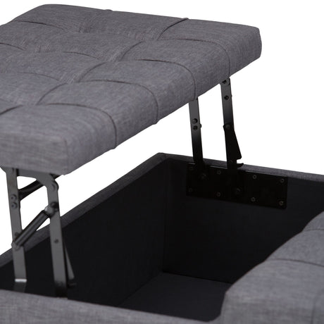 Harrison - Upholstered Coffee Table Storage Ottoman - view 61