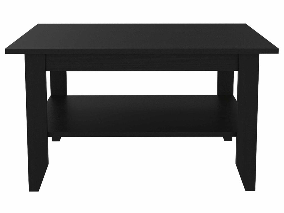 Coffee Table With Shelf - Black