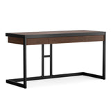 Erina - Desk - Distressed Charcoal Brown