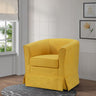 Tucker - Woven Fabric Swivel Barrel Chair by Lilola Home | Bel Furniture