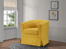 Tucker - Woven Fabric Swivel Barrel Chair by Lilola Home | Bel Furniture
