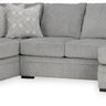Casselbury - Sectional Dark Gray 2-Piece Left Arm Facing Corner Chaise Sectional by Signature Design by Ashley® | Bel Furniture