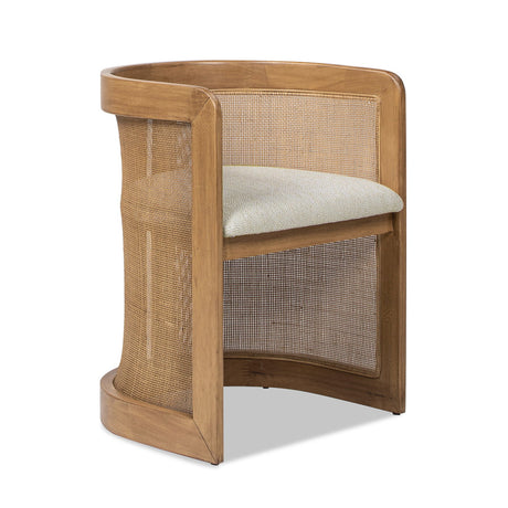 Lilith - Curved Upholstered Dining Chair, Stain Resistant High - White Pepper by Jennifer Taylor Home | Bel Furniture