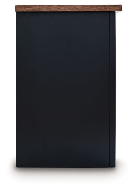 Wildenauer - Brown / Black - XL TV Stand With Fireplace Option by Signature Design by Ashley® | Bel Furniture