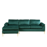 Shannon - Velvet Sectional Sofa With Chaise by Cynthia's Furniture | Bel Furniture