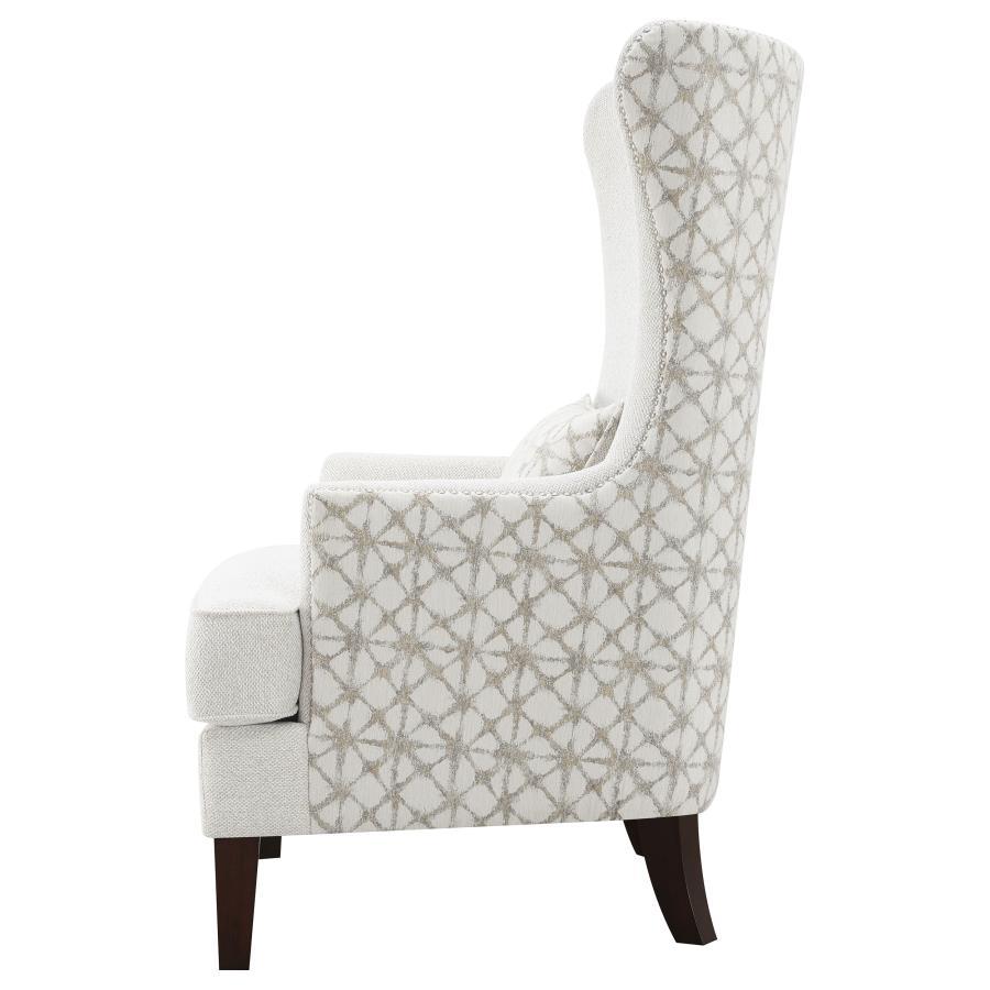 Pippin - Upholstered High Wingback Accent Chair - Latte by Coaster Fine Furniture | Bel Furniture
