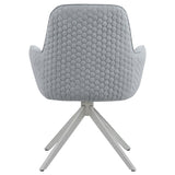 Abby - Fabric Upholstered Swivel Dining Arm Chair - Light Gray by CoasterElevations | Bel Furniture