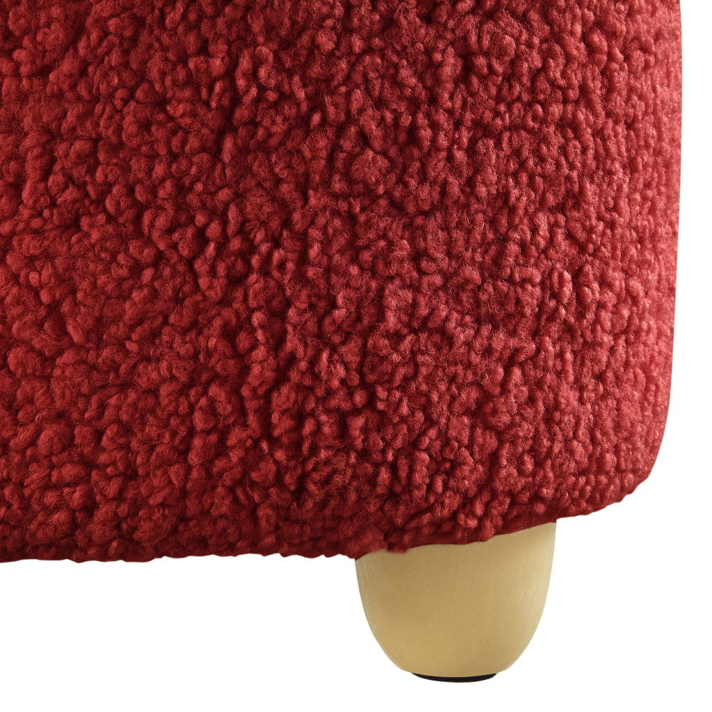 Sherpa Specialty Ottoman - Red / Brown