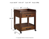 Baldridge - Rustic Brown - Printer Stand by Signature Design by Ashley® | Bel Furniture