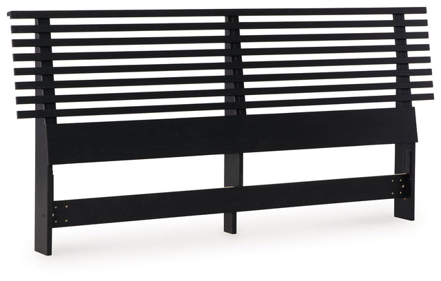 Danziar - Slat Headboard Black by Signature Design by Ashley® | Bel Furniture