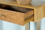 Draco - 2-Drawer Console Table Hand Carved Details - Natural by CoasterEveryday | Bel Furniture