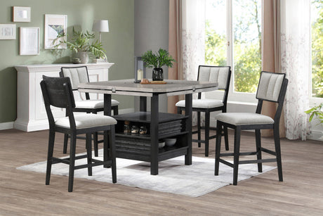 Cline - 5 Piece Dining Room Set - Gray by Crown Mark | Bel Furniture