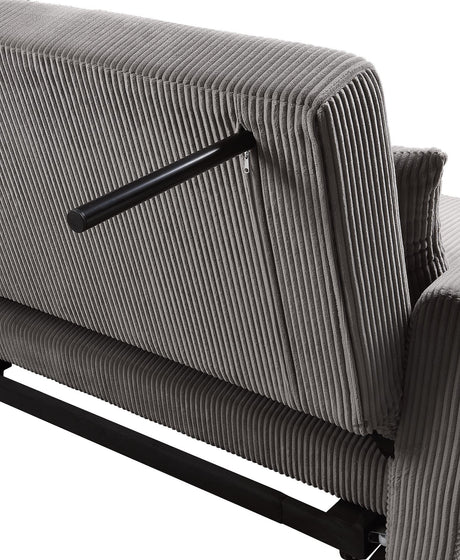 Justine - Convertible Sleeper Loveseat - Brown - view 4