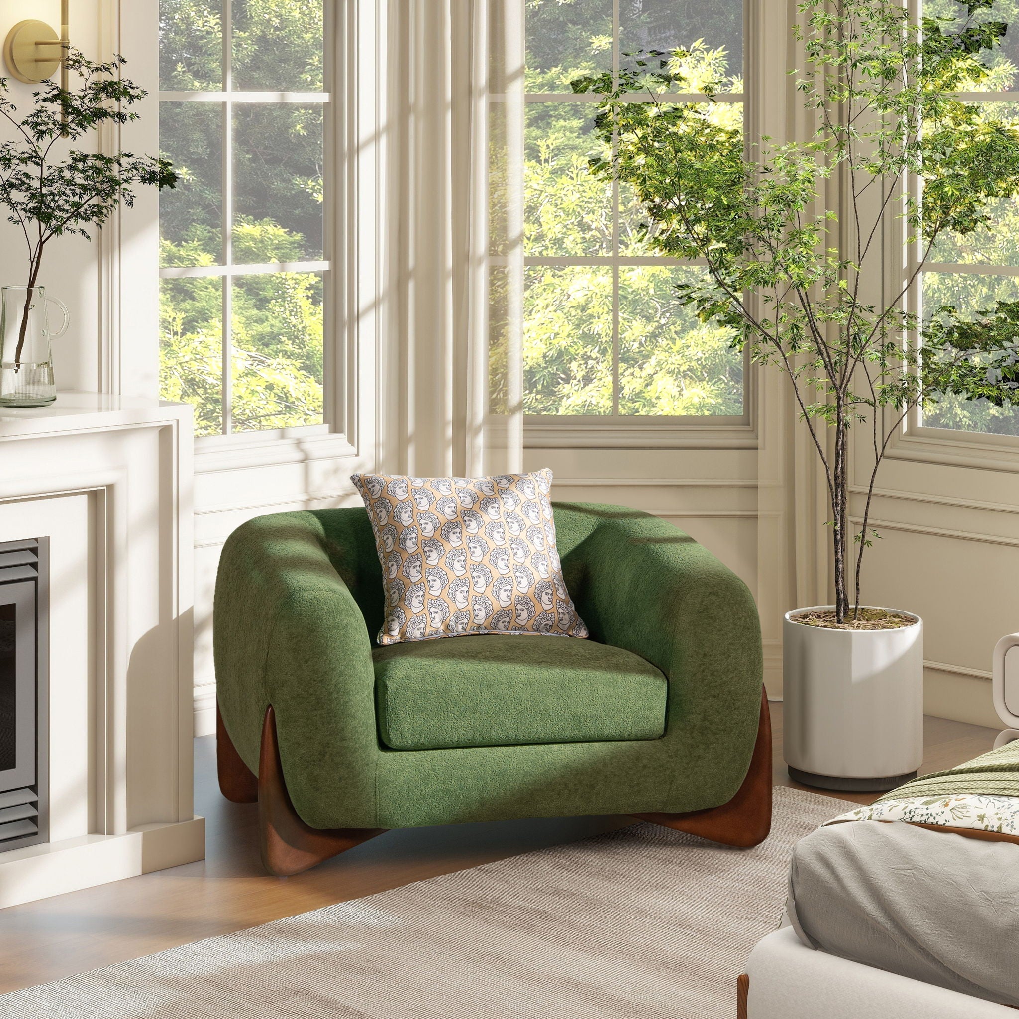 Alpine - Sherpa Arm Chair - Arm Chairs by Jennifer Taylor Home | Bel F