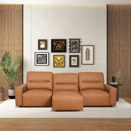 Grant - Triple Power Convertible Sofa - Cognac - view 4
