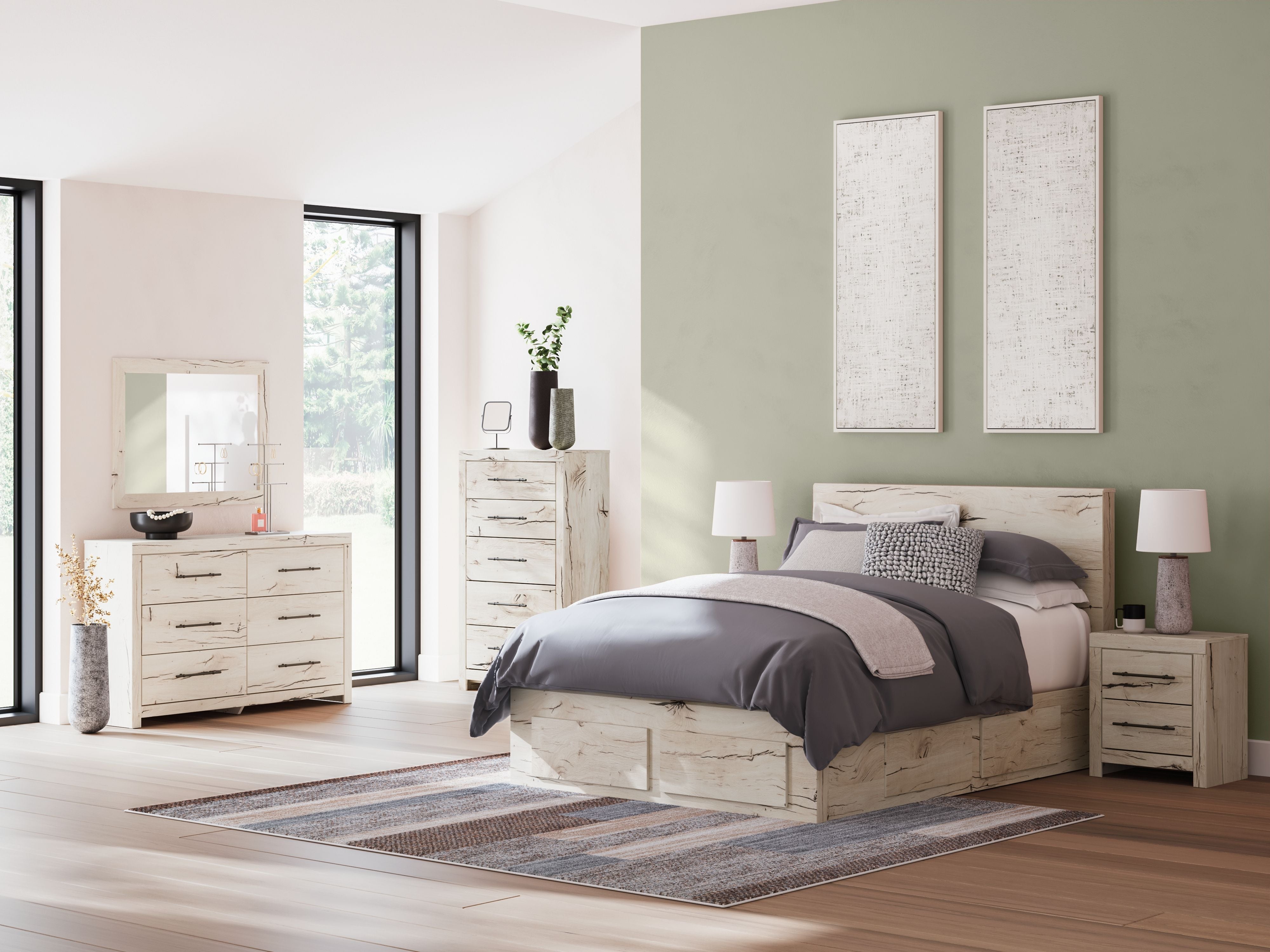 Lawroy - Panel Bed With Storage