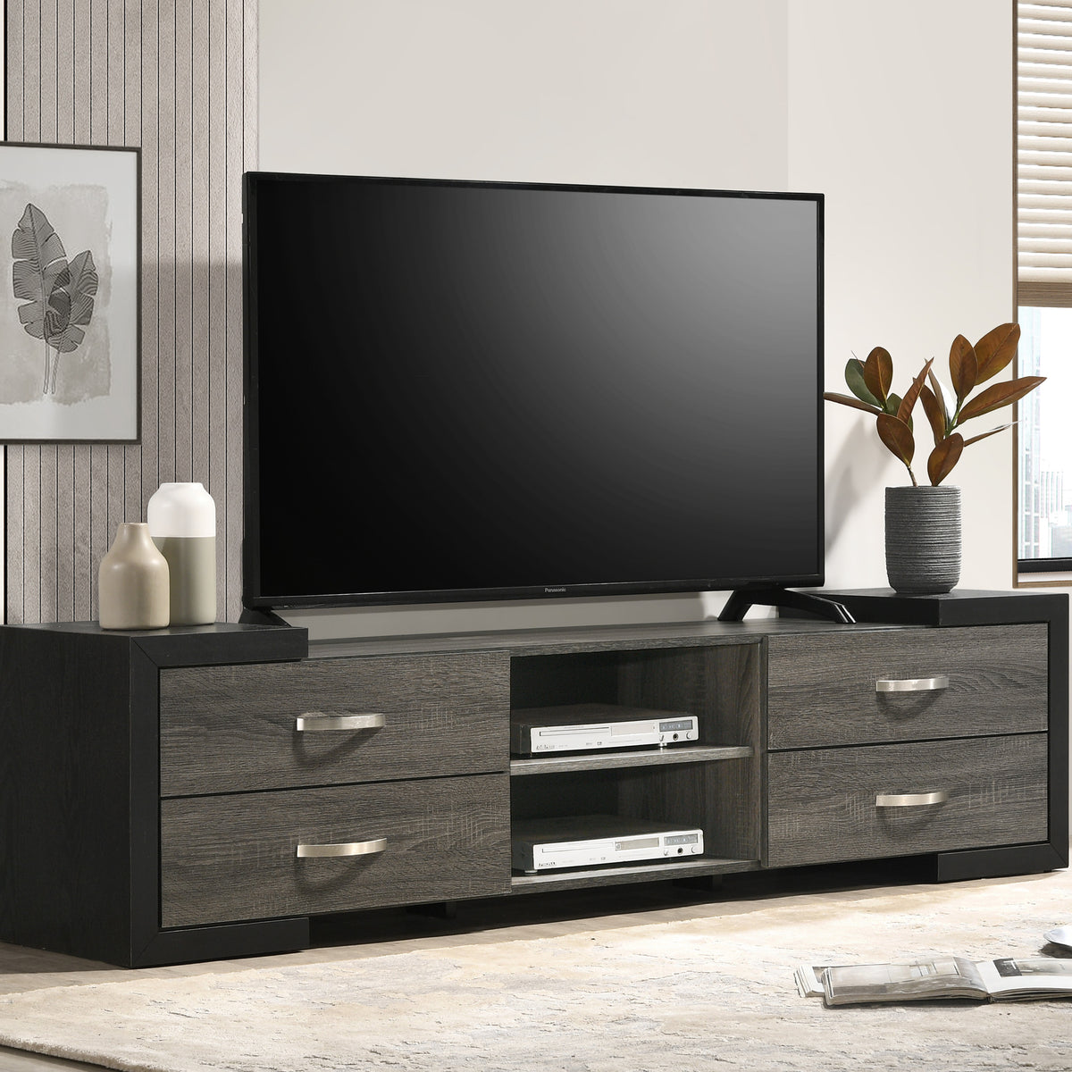 Brant Tv Stand-4812GY-9 | BEL Furniture