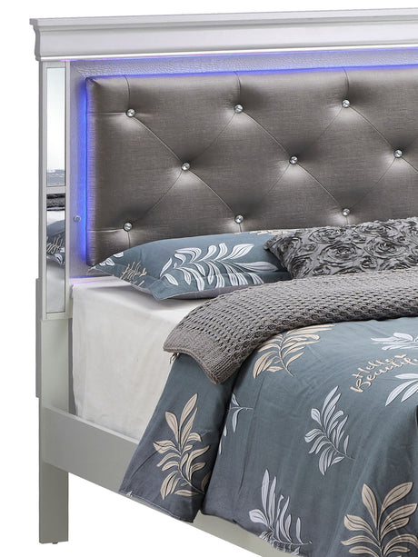 Bed With LED Light Accents Headboard - view 16