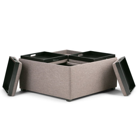Avalon - Square Coffee Table, Storage Ottoman - view 28