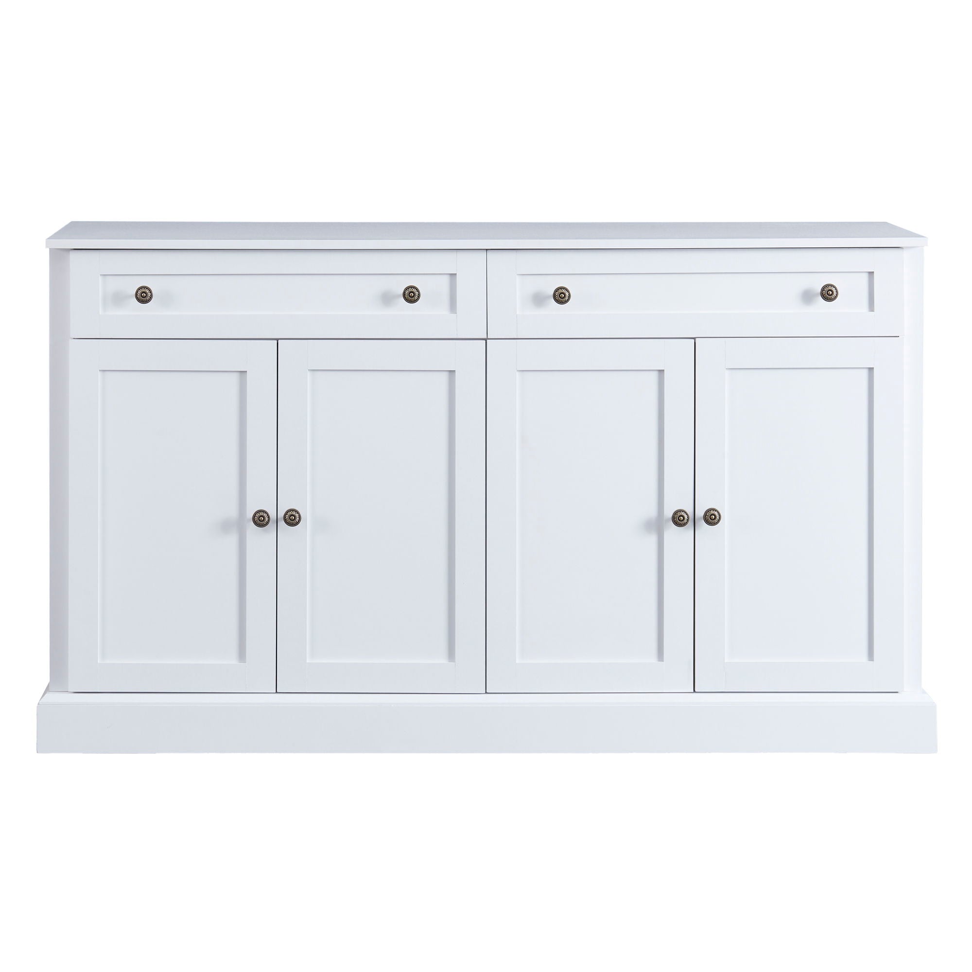 Kitchen Sideboard Storage Buffet Cabinet With 2 Drawers & 4 Doors Adjustable Shelves For Dining Room, Living Room