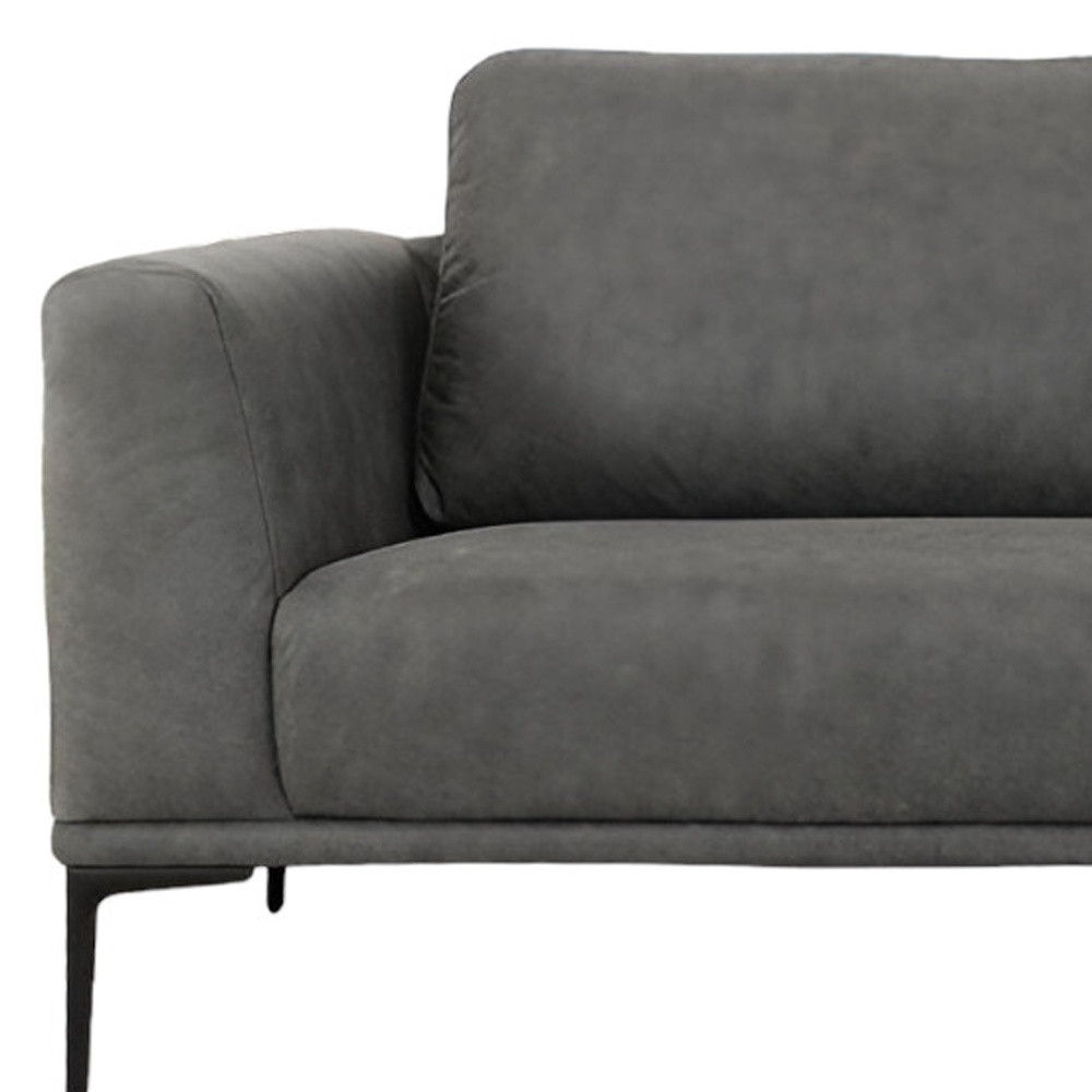 Sofa With Black Legs - Dark Gray