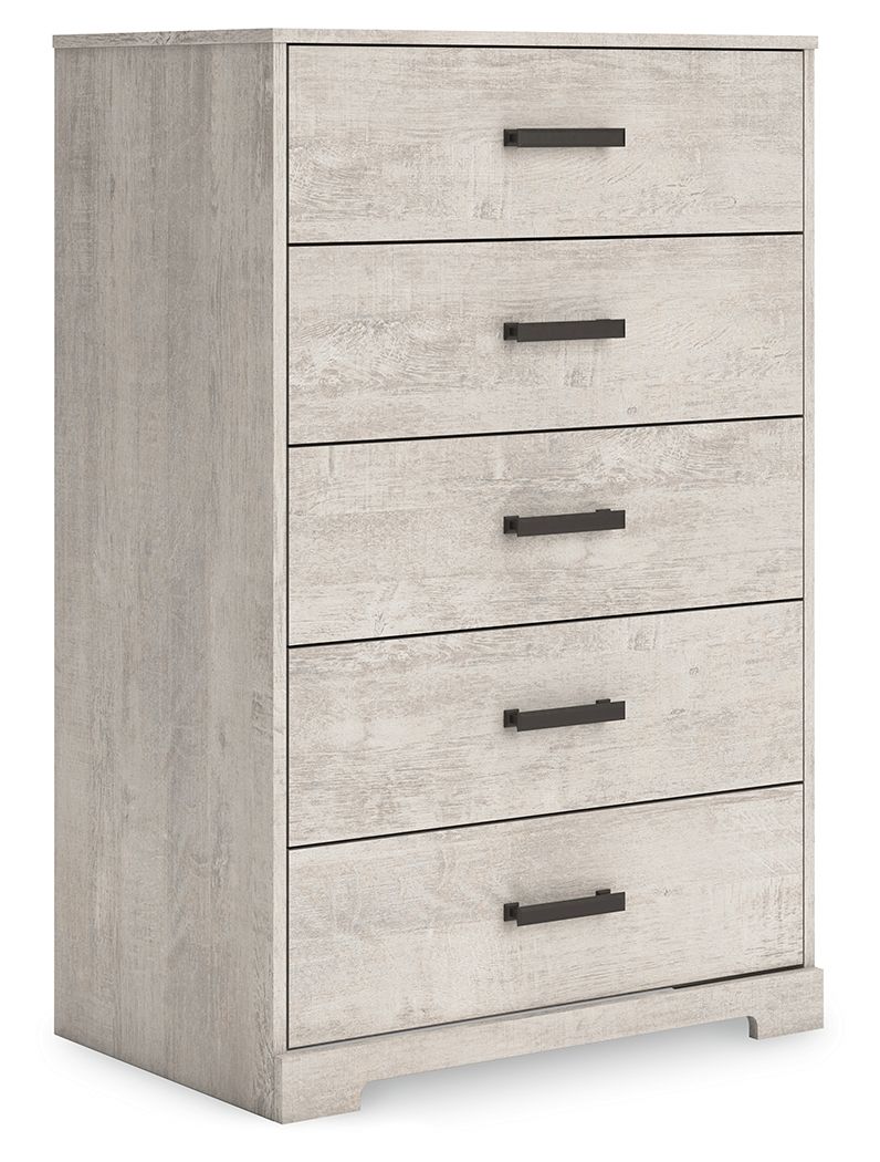 Shawburn - Whitewash - Five Drawer Chest by Signature Design by Ashley® | Bel Furniture