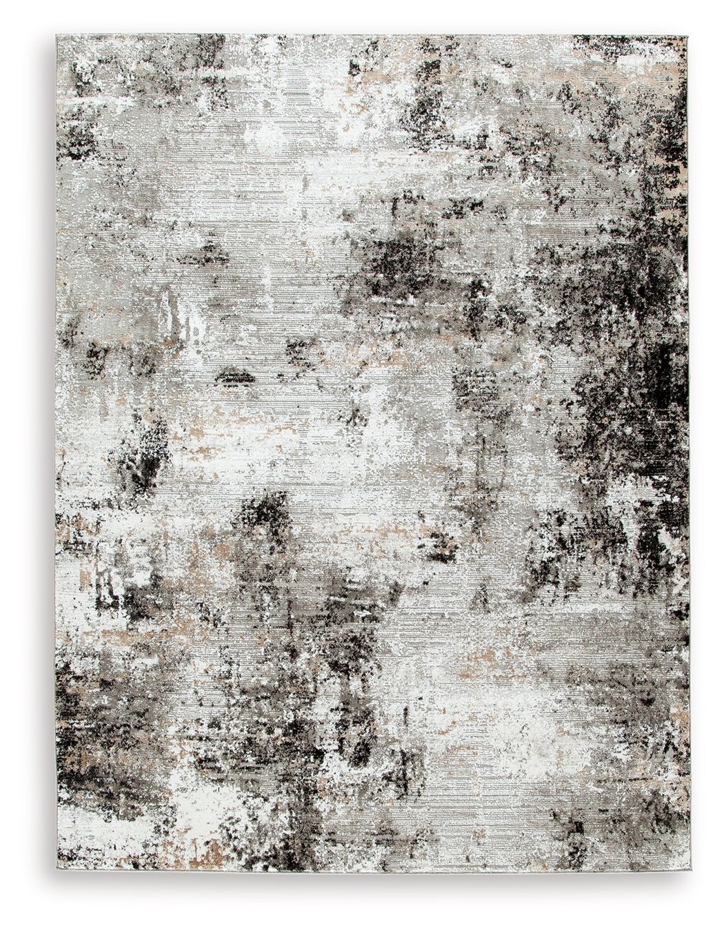 Langwell - Extra Large Rug - Black / Gray / White
