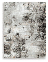 Langwell - Extra Large Rug - Black / Gray / White